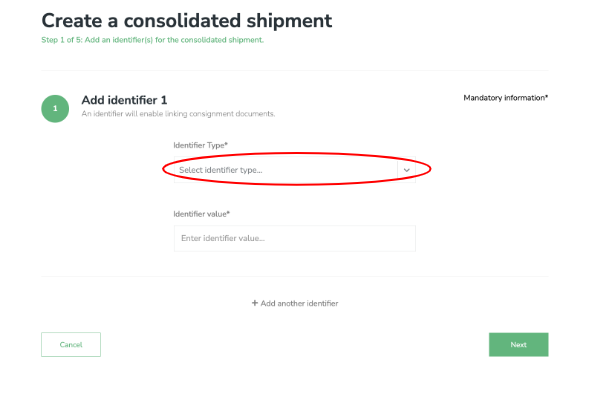 Create a consolidated shipment